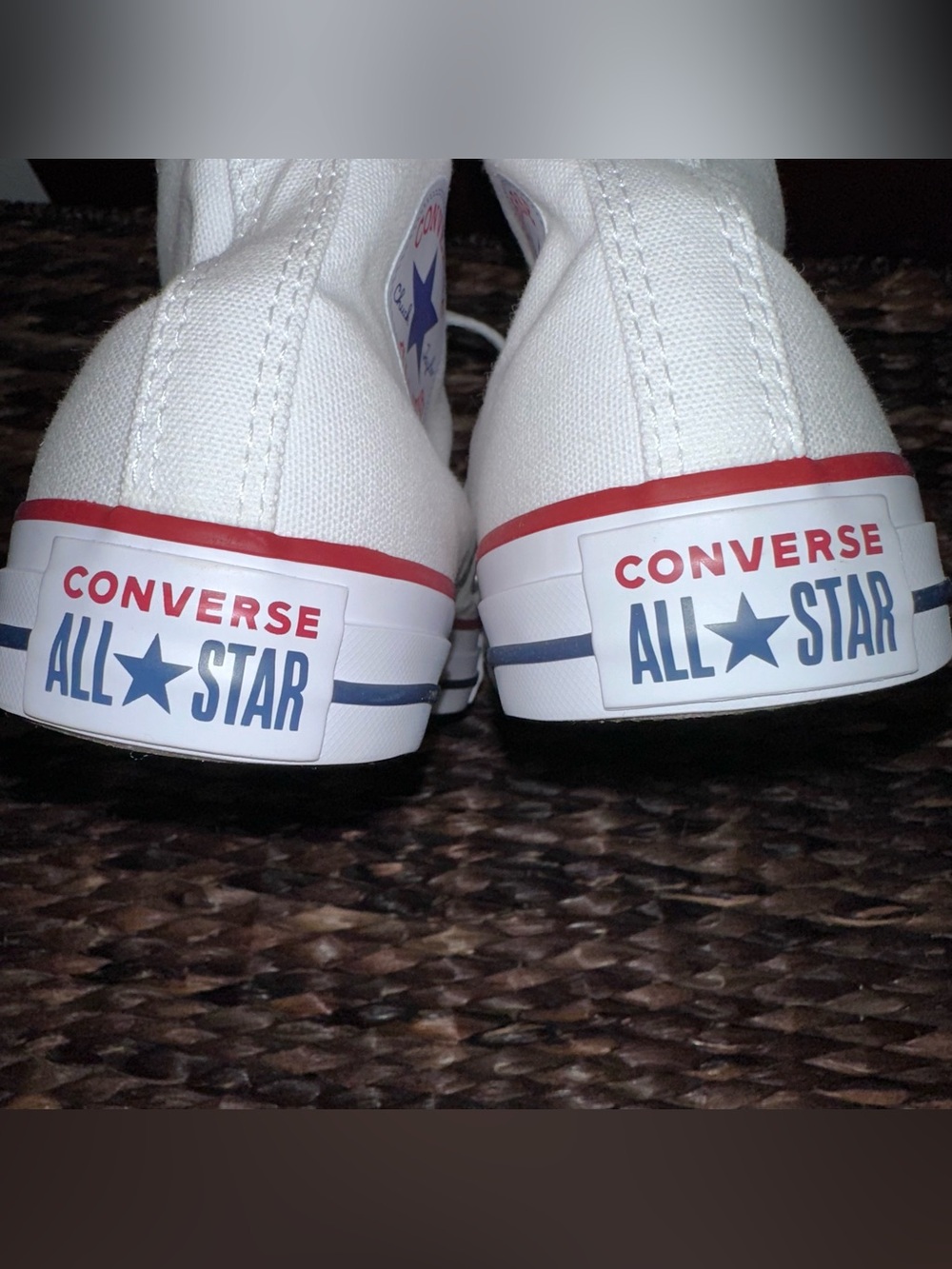 Converse All Star White High Top Sneakers New in Box mens 6 women’s 8 - Picture 4 of 8